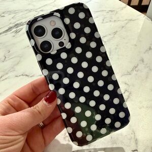 Velvet Caviar Black & White Polka Dot iPhone Case